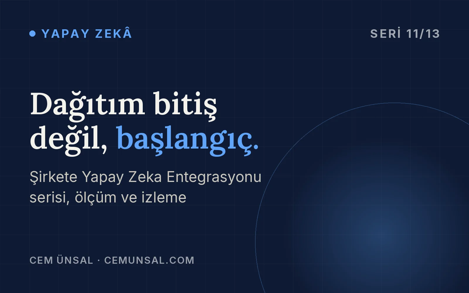 Yapay Zekanın Değerini Nasıl Ölçersiniz? Entegrasyon Sonrası Ölçüm ve İzleme · Dağıtım bitiş değil, başlangıç.